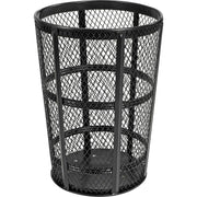 Outdoor Metal Trash Container Black by Global Industrial – Steel, Black, Model 237634BK