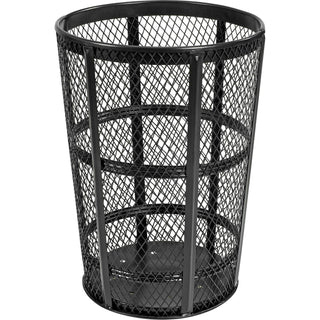 Outdoor Metal Trash Container Black by Global Industrial – Steel, Black, Model 237634BK