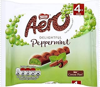 Aero Peppermint Bubbly Bar Multipack 4 x 27g - Pack of 2