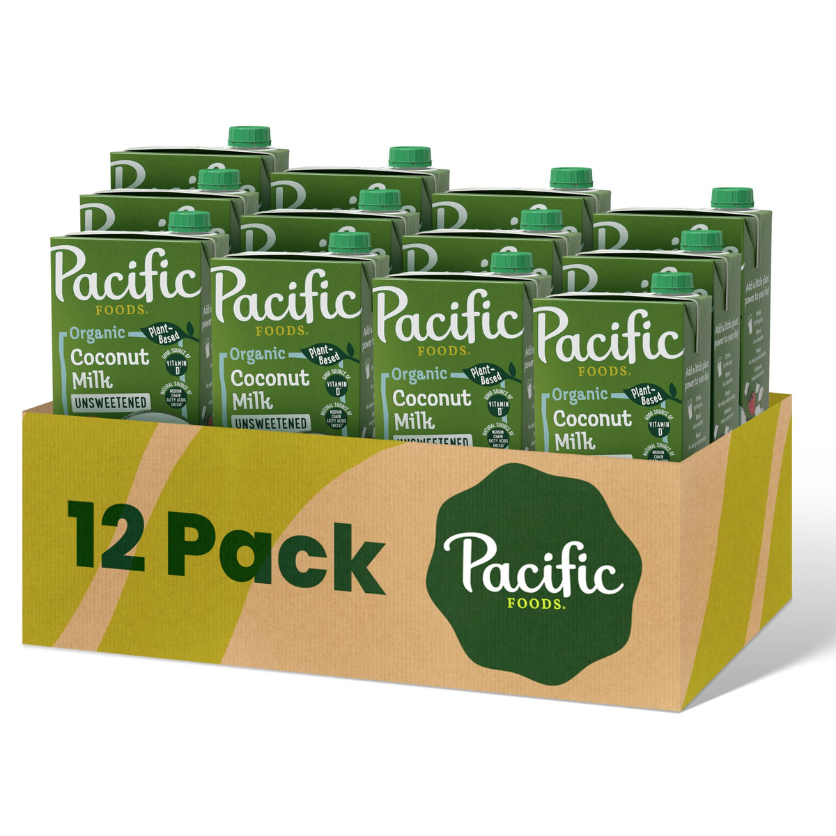 Pacific Foods Coconut Milk / 32 Fl Oz (Pack of 12) / Unsweetened Original Almond Milk