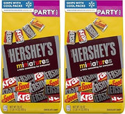 HERSHEY'S Miniatures Assorted Chocolate Candy Party Pack, 30 oz (Pack of 2)