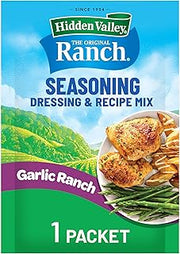 Hidden Valley Seasoning, Dressing and Recipe Mix, Garlic Ranch, 1 Ounce