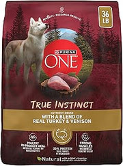 Purina ONE True Instinct Dry Dog Food, Real Turkey & Venison, 36 lb Bag