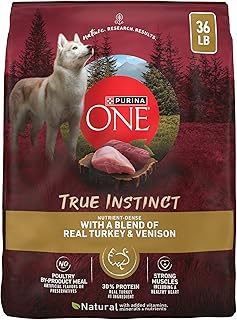 Purina ONE True Instinct Dry Dog Food, Real Turkey & Venison, 36 lb Bag