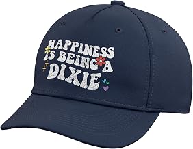 Retro Groovy Happiness is a Dixie Adjustable Baseball Hat