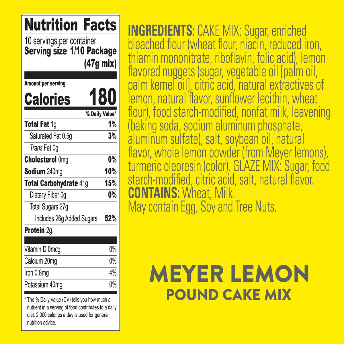 Krusteaz Lemon,Meyer Lemon / 16.5 Ounce (Pack of 12) / Pancake Cakes