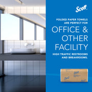 Multifold Paper Towels by Scott Professional – 250 Count (Pack of 16), Paper, White, Pack of 4000, Model 01804