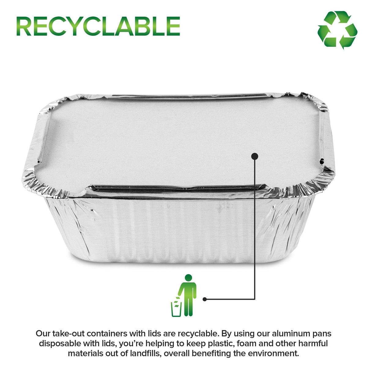 Stock Your Home 1 lb / 25 Pack / Silver Disposable Cookware