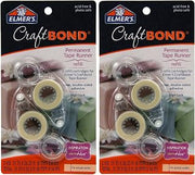 Elmer's CraftBond Permanent Tape Runner Refills, Clear, Double Sided, 26.25-Feet Each, 4 Count