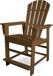Polywood SBD24TE South Beach Counter Chair, Teak