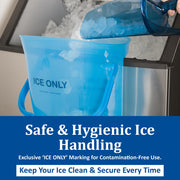 Ice Bucket by San Jamar – 6 Gallon, 13 1/4 x 16, 6.0 gallons, Plastic, Blue, Model SILD6000