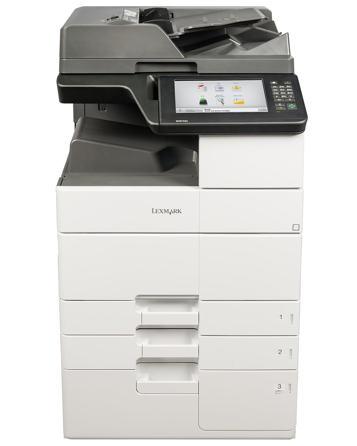 MX910 MX912DXE Laser Multifunction Printer - Monochrome - Plain Paper Print - Desktop by Lexmark – 45.4"x24.2"x27.4", Plastic, Monochrome, Model 26Z0102