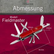 Fieldmaster Taschenmesser mit Gravur I Geschenk für Männer zum Geburtstag I Messer by Victorinox – Stainless Steel, Silver, Model fieldmaster_gravur