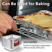 Stock Your Home 1 Pack Pack of 30 / Silver / Without Lids Disposable Cookware