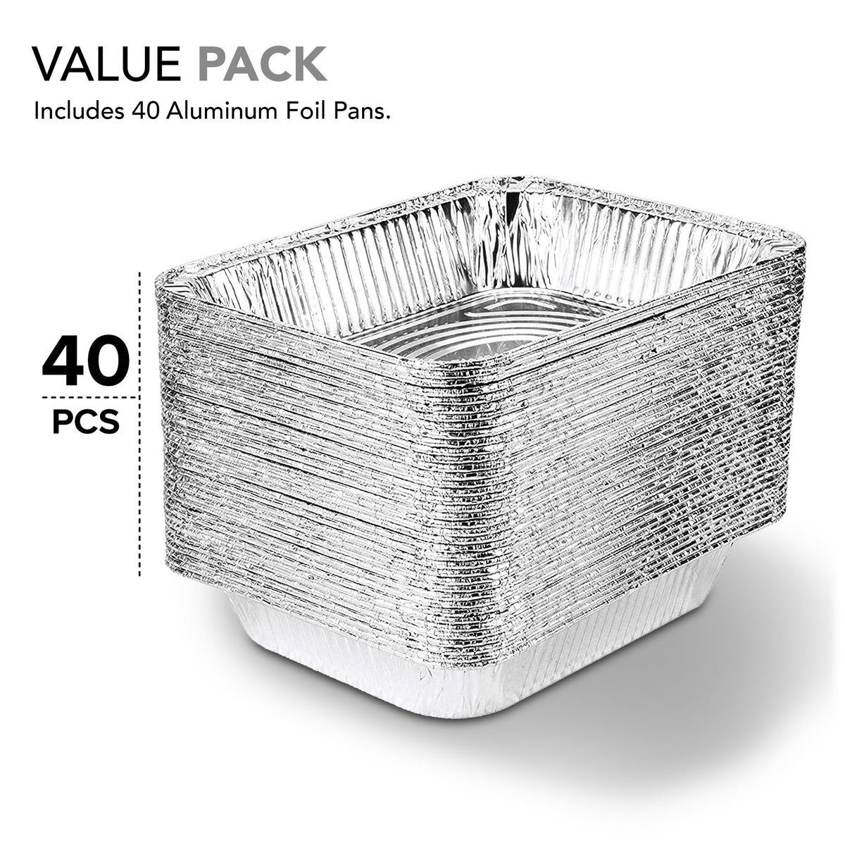 Stock Your Home 40 Pack / Silver / 96.0 ounces Disposable Cookware