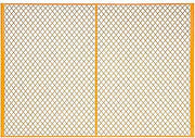 Global Industrial G0705 7 ft. Machinery Wire Fence Partition Panel Yellow