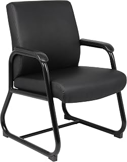 Boss Office Products Heavy Duty Caressoft Guest Chair in Black, 350 lbs. (B709)