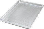 Winco 13” x 18” Perforated Aluminum Sheet Pan, Half Size | Large flat surface, Dense holes, Rust-proof rim, Great for Cooking, Food Preparation and Restaurant Kitchens