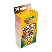 Colors of the World Markers 24 Count by Crayola – 24 Count (Pack of 1), Plastic, Multi, Model 587810