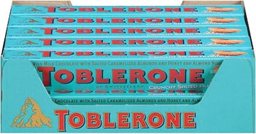 Toblerone Crunchy Almond with Sea Salt Milk Chocolate Bar, 3.52 Ounce -- 80 per case.