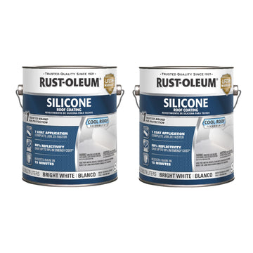 985 Silicone Roof Coating by Rust-Oleum – 64 Fl Oz (Pack of 2), White, Pack of 2, Model 363836-2PK