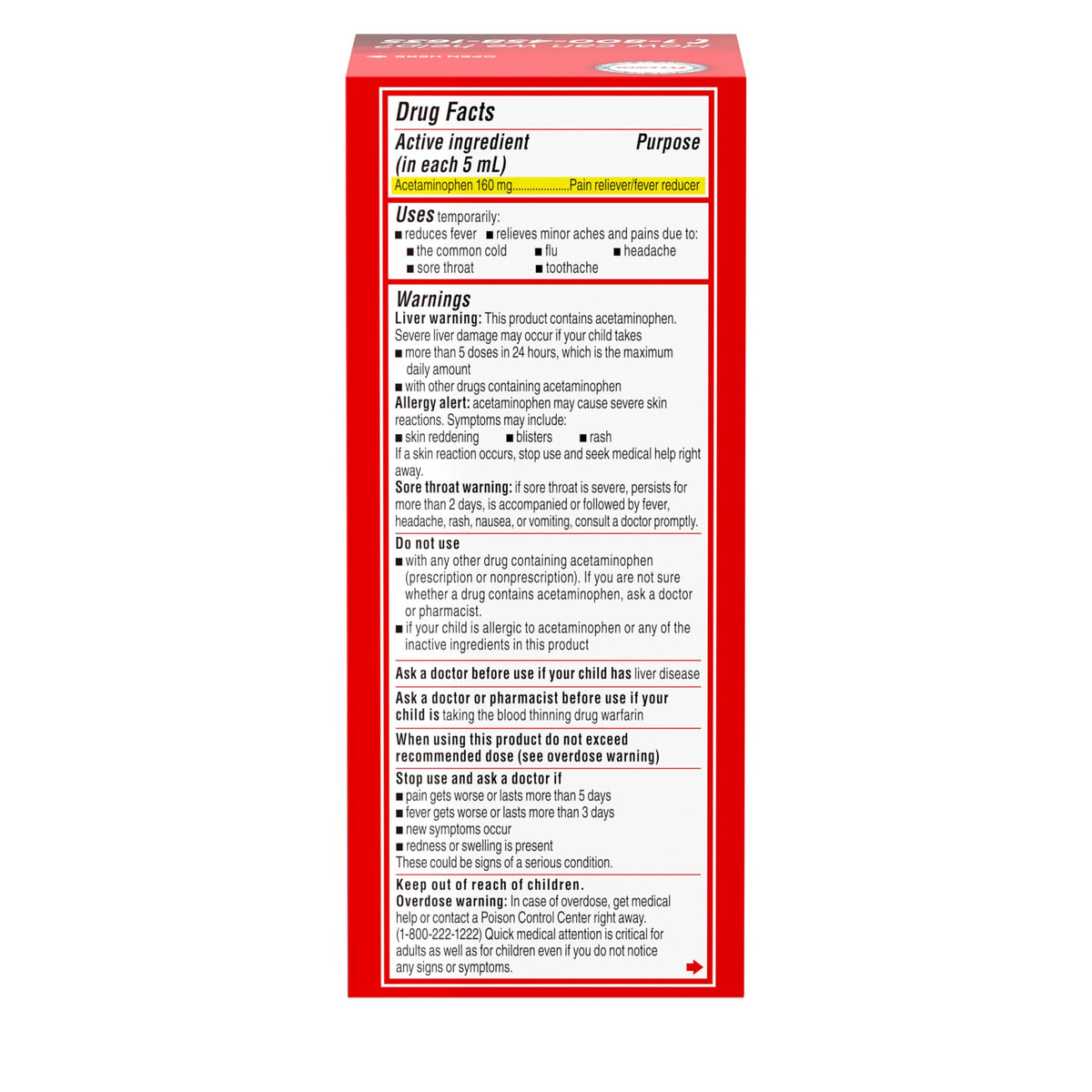 Tylenol Natural Apple Dye Free / 8 Ounce Acetaminophen