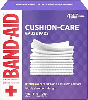 Johnson & Johnson BAND-AID First Aid Gauze Pads, 2 in x 2 in, 25 ea (Pack of 24)