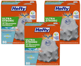 Ultra Strong Trash Bags | Kitchen | 13 Gallon | 80 Bags by Hefty – 80 Count (Pack of 3), 13.0 gallons, Plastic, White, Pack of 3