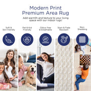 Area Rug for Living Room -Nuevo 2' x 3' Beige Arch Pattern Area Rug by Abani – 2' x 3' (Rectangular), Polypropylene, Cream, Model NUE150A