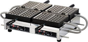 Krampouz Commercial Double Brussels Waffle Maker | Two independent 4x6 180° rotating irons, cast iron plates, independent temp controls, stainless steel construction
