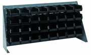 QUANTUM STORAGE SYSTEMS Black / 19" H x 36" W x 8" D / 8" L x 5" W x 3" H 32 Ultra Black Bins Standing Shelf Units