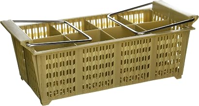 Winco 8-Compartment Cutlery Basket with Handle | Eight compartments, Great for Kitchen Storage, Pantry Organization, Countertop Organization and Home Organization