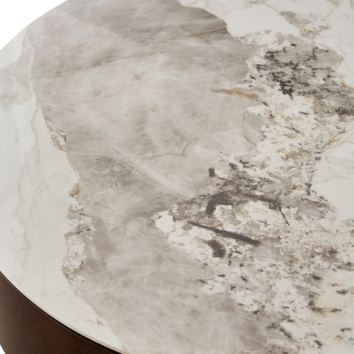 32" Scratch Resistant Coffee Table by VUSVAB – Ceramic+MDF, White+natural