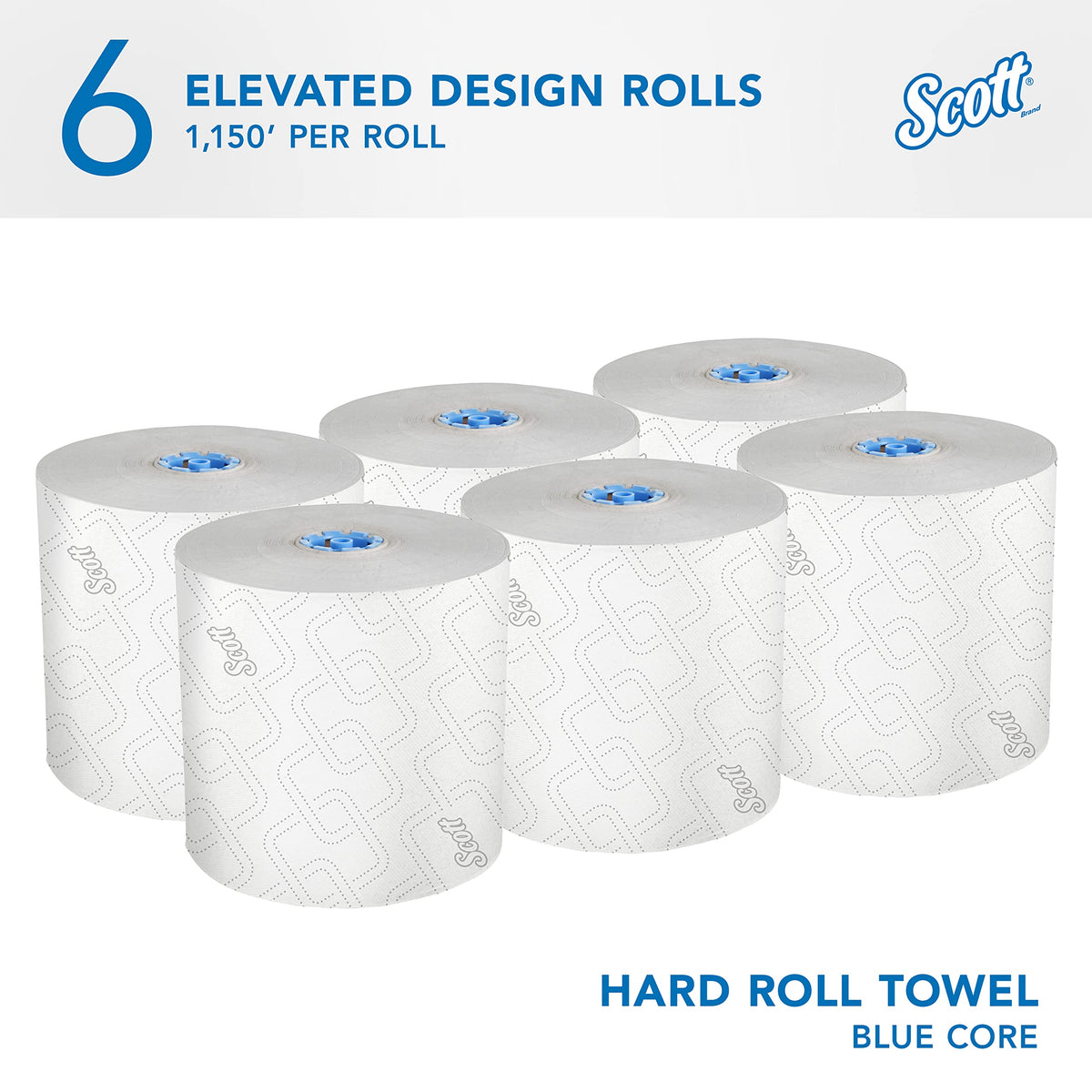 Scott Professional Hard Roll Paper Towels – Bulk, 6 Rolls x 1150' (25702)