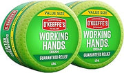 O'Keeffe's Working Hands Hand Cream for Extreme Dryness - 6.8 oz Value Size Jar (2 Pack) - Repairing Skincare for Cracked, Dry Hands
