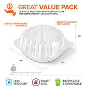 Stock Your Home 5" x 5" - 600 Count / Clear / 0.1 ounces Food Storage Containers