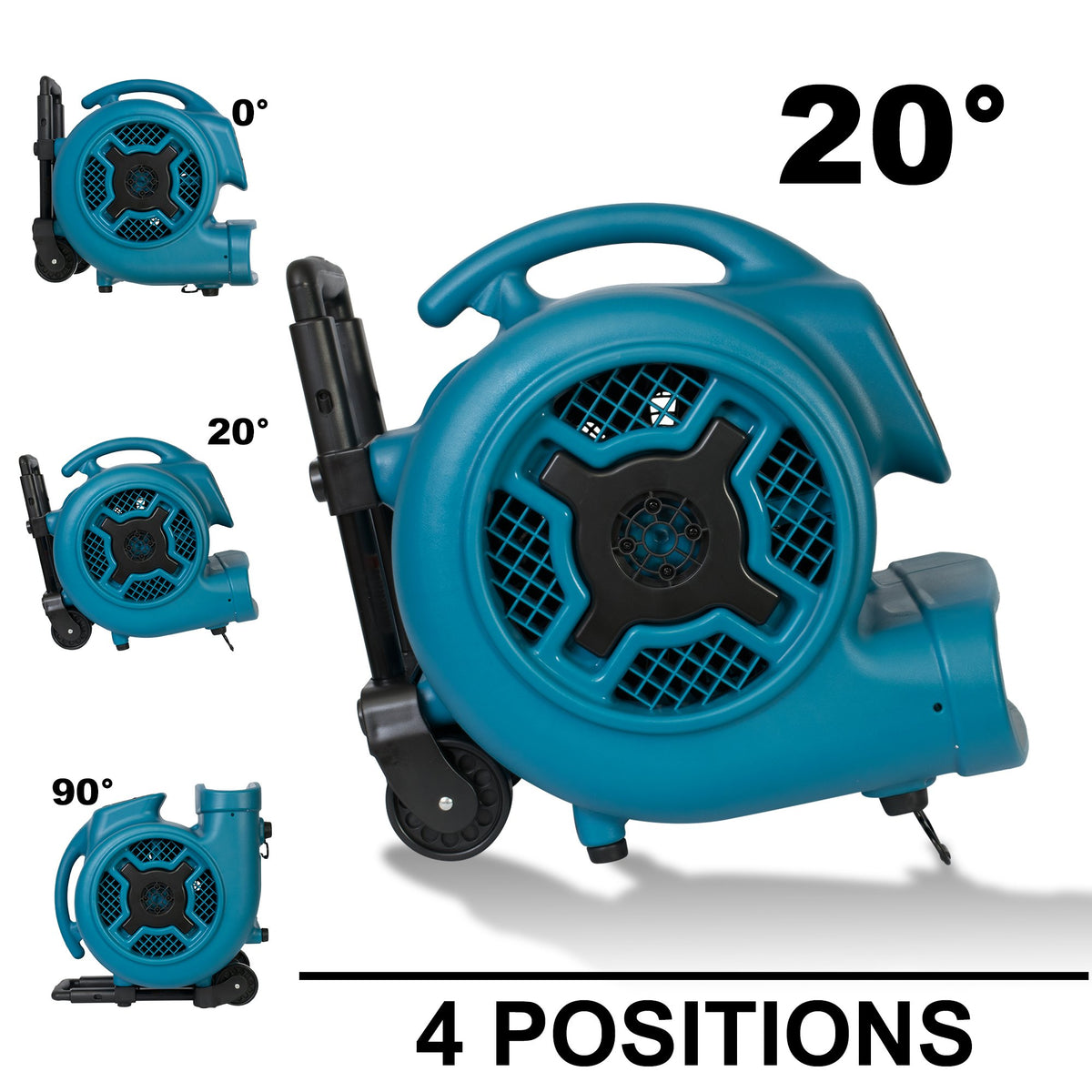 XPOWER 18.67"L x 15.9"W x 18.67"H / Pro X-830H / Blue Floor Fans