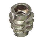 E-Z LOK #10-24 Internal Threads, 0.512" Length / Silver / 13mm Length Externally Threaded Inserts