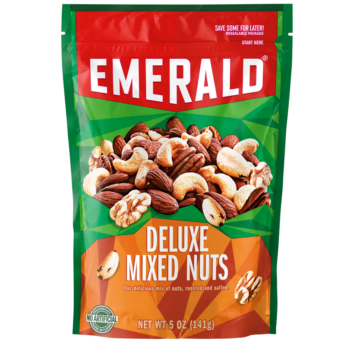 Deluxe Mixed Nuts by Emerald – 5.0 Ounce (Pack of 6), Pack of 6, Model 1030053664