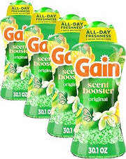 Gain In-Wash Laundry Scent Booster, Original Scent, 30.1 OZ, Fresh Extender + Odor Protection (Pack of 4)