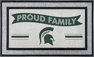 Michigan State Spartans Proud Family Doormat, Nonslip, Indoor Outdoor, 18 x 30 Inch