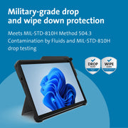 Blackbelt Rugged Case with Integrated Smart Card Reader (CAC) for Surface Pro 8 () by Kensington – Polycarbonate, Black, Model K97620WW