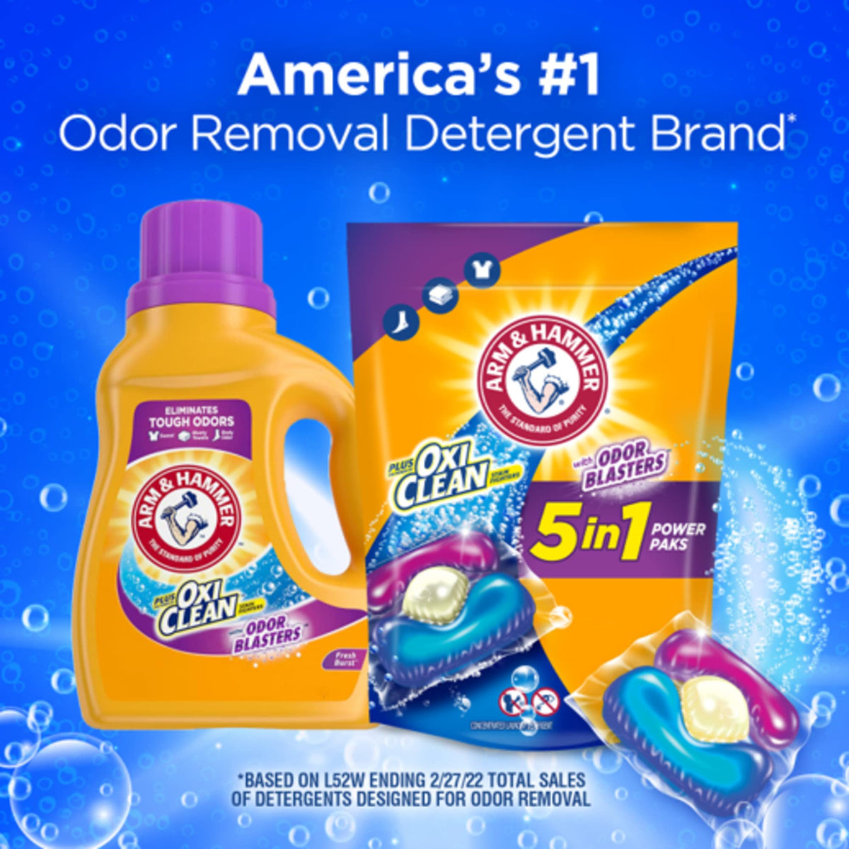 ARM & HAMMER 42 Count (Pack of 4) / Sensitive Scent / 4 Detergent Pacs & Tablets