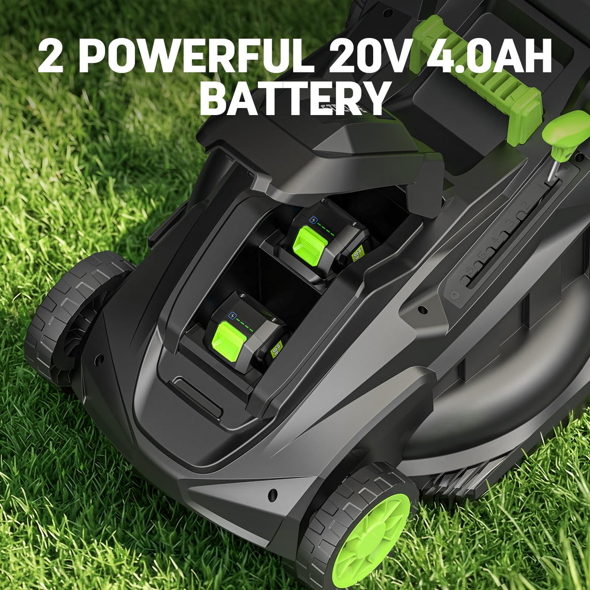 40V 17 in Electric Lawn Mower Combo with String Trimmer and Leaf Blower by Steelite – Forest Green, Model AZDG512+AZDG308-1-NEW