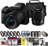 Panasonic Lumix S5 IIX Mirrorless Camera with 20-60mm and 50mm Lenses Kit (DCS5M2XW/W) + 2 x 64GB Memory Card + Filter Kit + Color Filter Kit + Corel Photo Software + 2 x DMW-BLK22 Battery + More