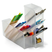 Desk Organizer Set by Officemate – 8" x 8" (Rectangular), 8 unknown_modifier, PP plastic, Translucent, Model 21542