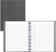 Blueline MiracleBind™ Notebook, Refillable, Lizard-Like Hard Cover, 9.25" x 7.25", 150 Ruled Pages, Cool Grey (AF9150.97)