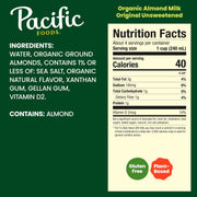 Pacific Foods Almond / 32 Fl Oz (Pack of 1) / No Color Almond Milk