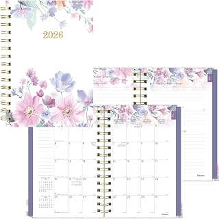 Blueline 2026 Passion Colorful Weekly/Monthly Planner, 12 Months, January to December, Gold Twin-Wire Binding, 8" x 5", Trilingual (C34001C.01B-26)