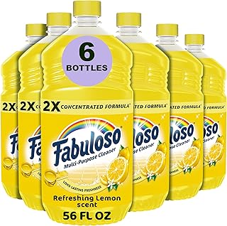 Fabuloso Multi-Purpose Cleaner 2X Concentrated, Refreshing Lemon- 56 fl oz(Pack of 6)